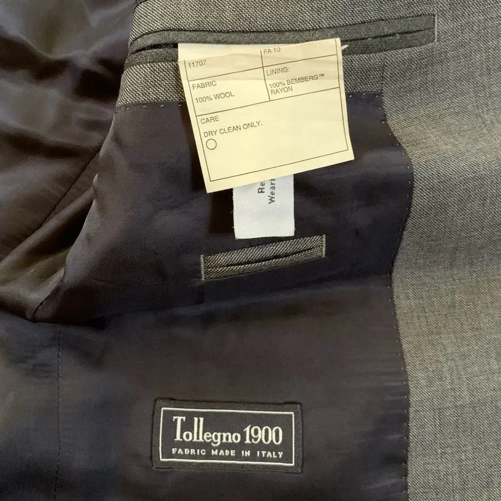J. Crew x Tallegno 1900 Ludlow Gray Italian Wool Blazer 38R